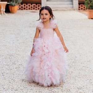Light pink flower girl dress